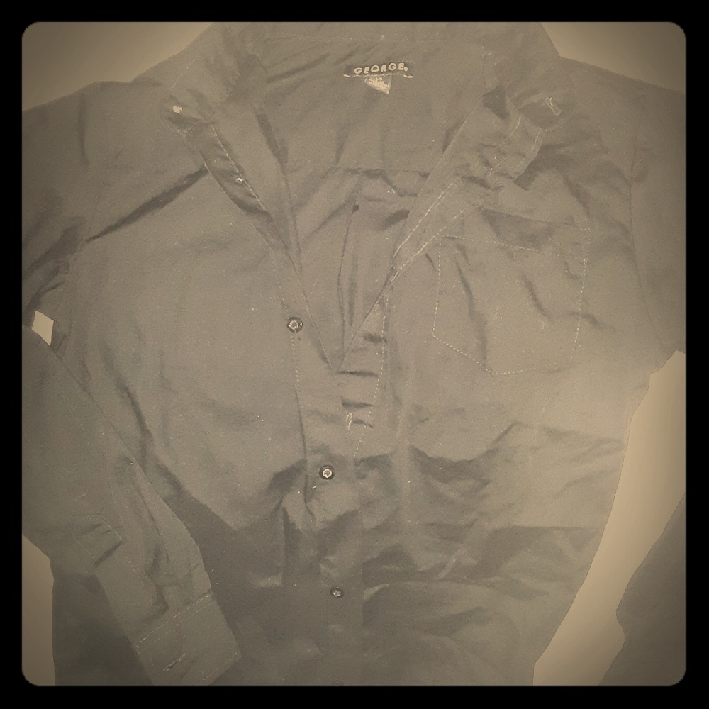 Boys black button up